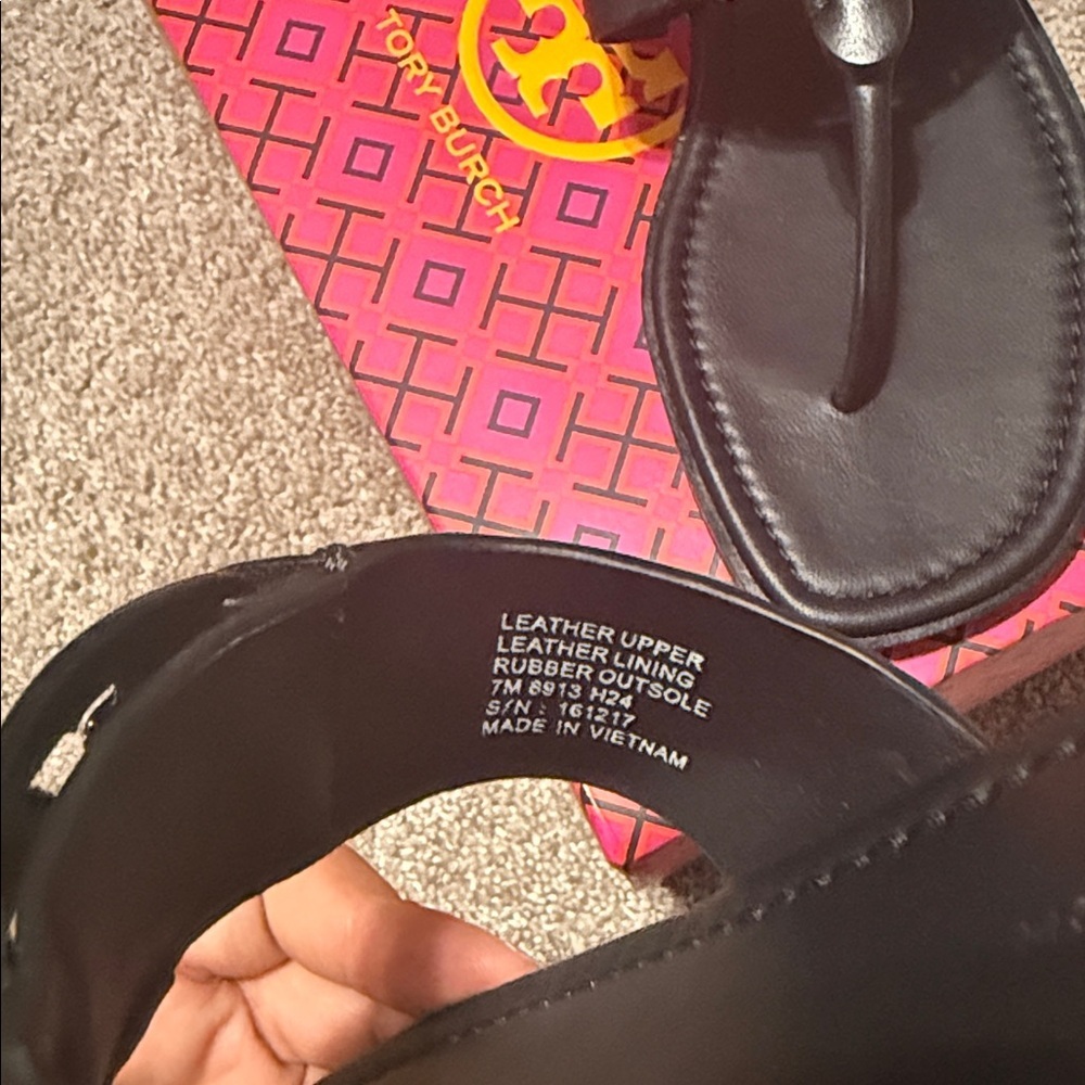 Tory Burch Black Slide Sandals - Picture 5 of 6